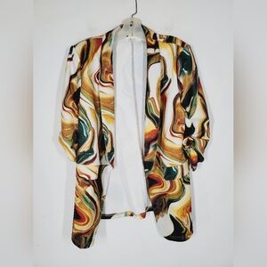 H&M Swirl Print Blazer, Size Large